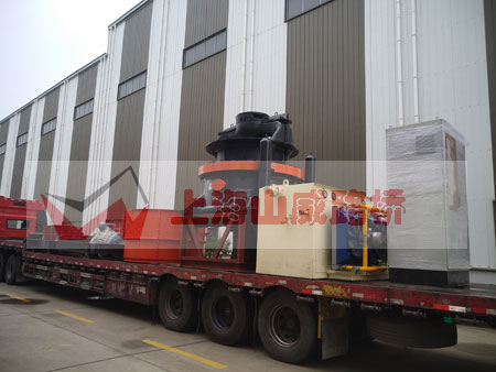 H660單缸液壓圓錐破碎機發往甘肅臨夏用于鵝卵石破碎